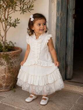 Nicholas & Bears Ivory Lace Tiered Ruffle Party Dress 2Y Cottagecore Princess